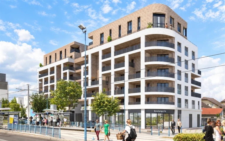 Immeuble de logements neufs à Bobigny, perspective