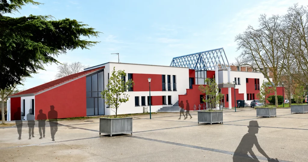 Maison de quartier Chennevières à Saint-Ouen-l’Aumône, perspective